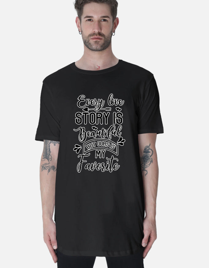 Men's Longline Curved Tee